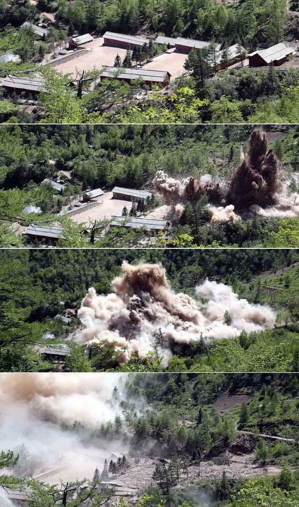 场内地面建筑爆破场景。