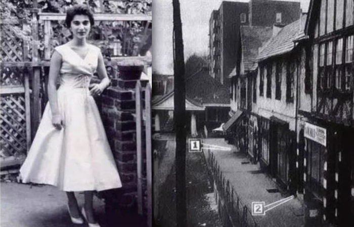 　　受害者基蒂·吉诺维斯，与案发附近。