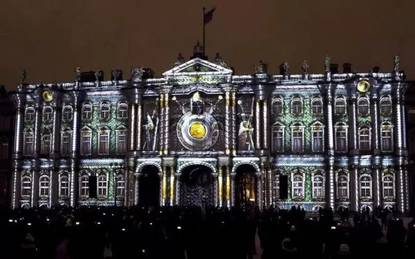 俄罗斯艾尔米塔什博物馆3D灯光秀