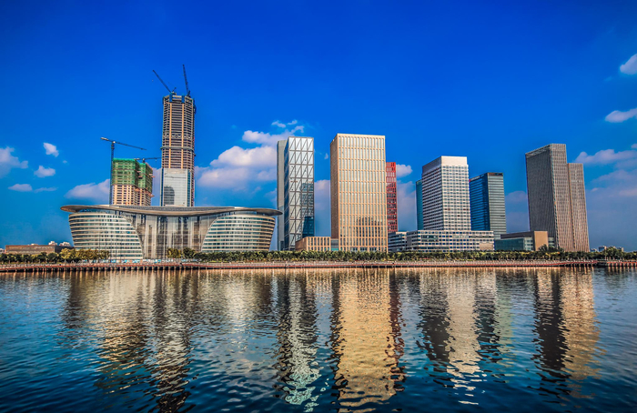 中心商务片区于家堡金融区。图片来源：天津自贸试验区