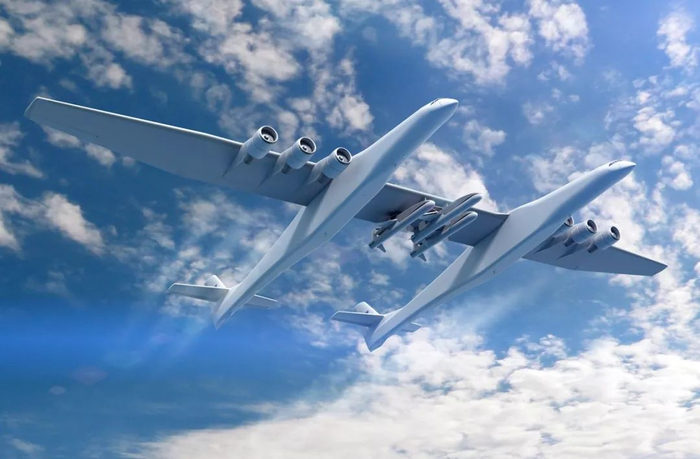 ▲图为“大鹏”挂载多枚火箭飞行CG效果图