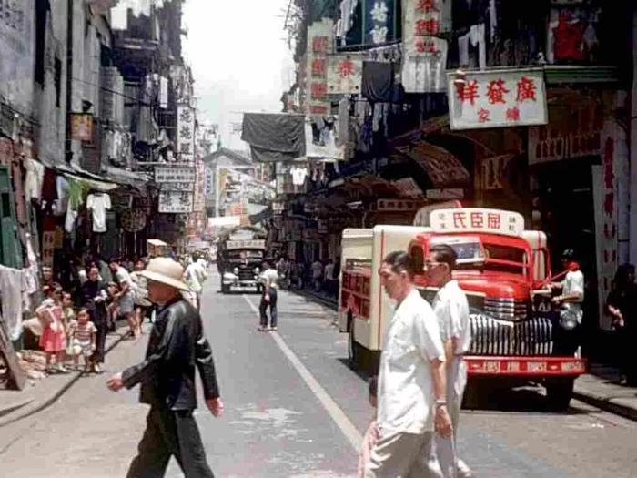 屈臣氏送货车，香港，1953年