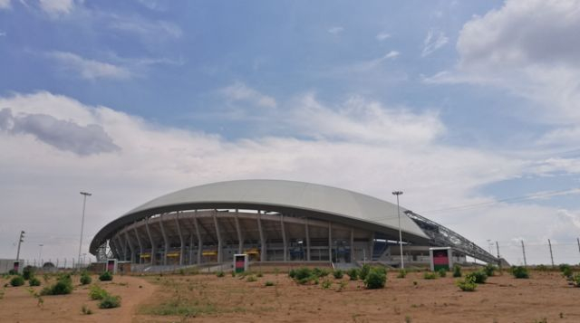 ▲中国援建的宾古国家体育场