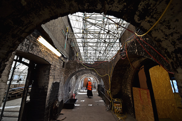 火后的苏格兰格拉斯哥艺术学院内景