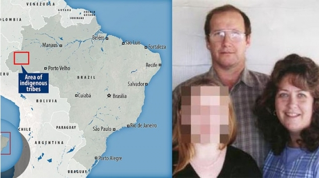 左图为相关部落大致区域，右图为坎贝尔和家人 图源：社交媒体