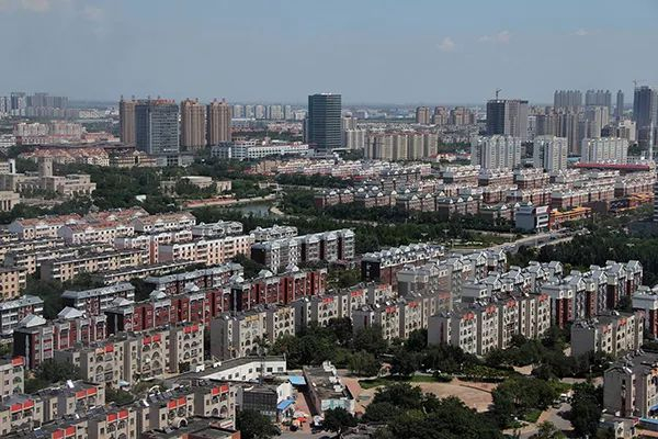 在高空俯拍的东营城市风光。 &nbsp;视觉中国 资料图