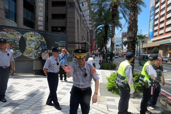  台南警员称已对蔡英文来访做好安保工作（图片来源：联合新闻网）‘