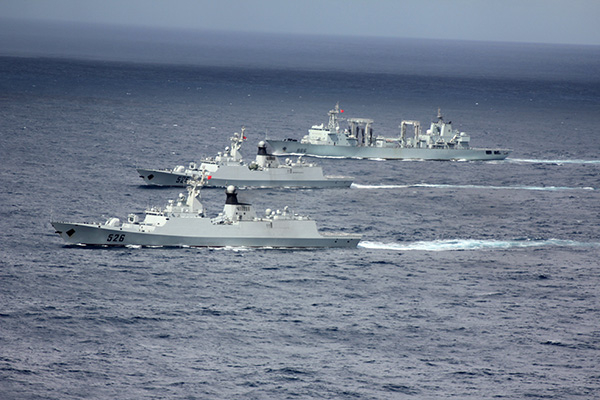 航行中的第4批海上护航编队。