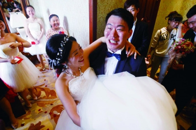资料图：张昊大婚场面。图片来源：法制晚报 杨阳摄。