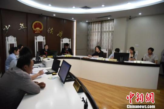 审理现场。 法院供图 摄