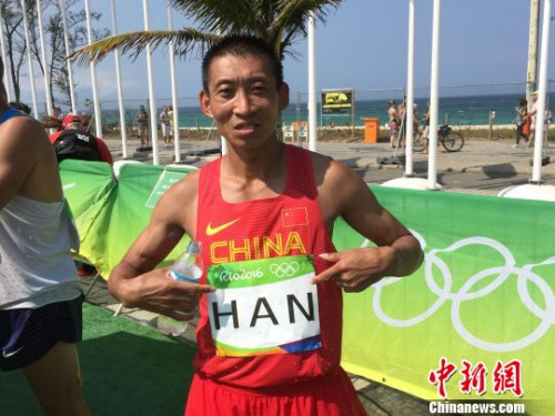 韩玉成在比赛中。 宋方灿 摄