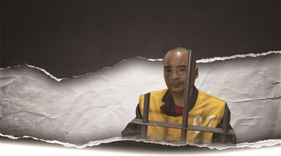 被收押的凶犯曹某。梅建明 摄