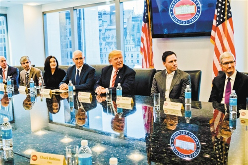 特朗普会见美国科技巨头