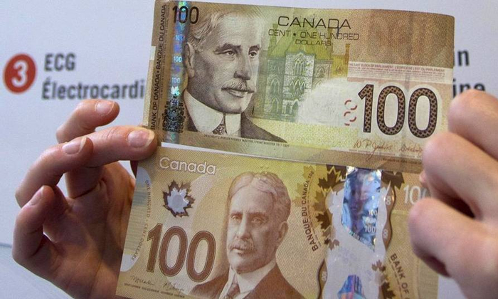 ▲100加元塑料钞票