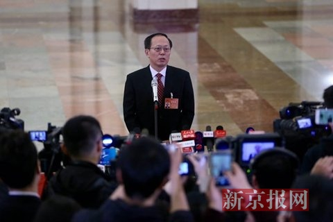 国家体育总局局长苟仲文。新京报记者 薛珺 摄