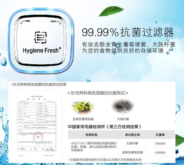 除菌率高达99.99% 除菌数据经过严格检验