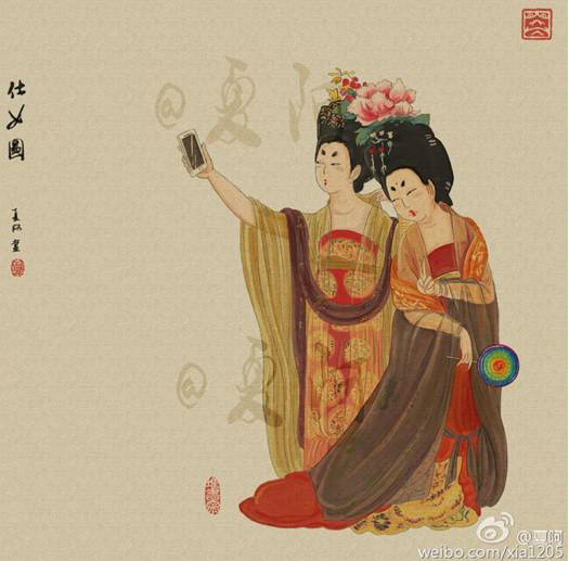 国画届的“网黄”夏阿,脑洞神作穿越古今