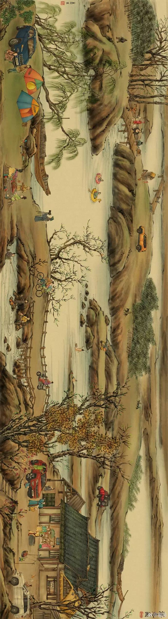 国画届的“网黄”夏阿,脑洞神作穿越古今