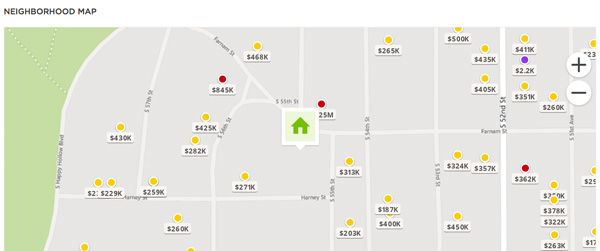 巴菲特家附近待售房产价格。