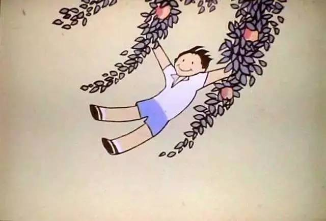 抓著树枝荡秋千