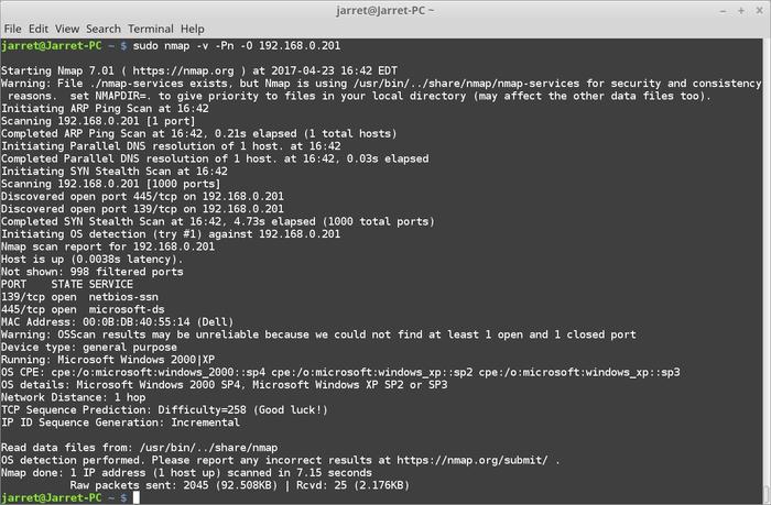 用 NMAP 探测操作系统