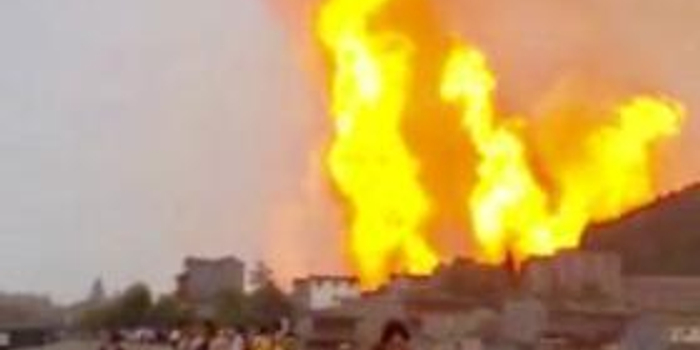 贵州晴隆沙子镇疑似发生燃气管道泄漏爆炸 救