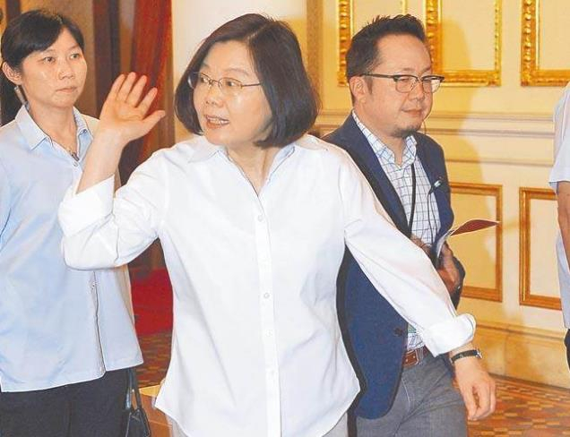  台湾地区领导人蔡英文。（图片来源：台湾“中时电子报”）