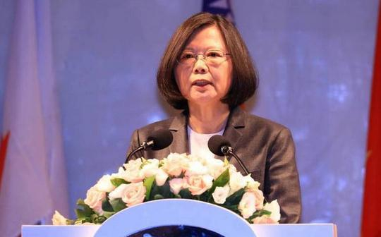 蔡英文引用与乐团歌词，鼓励台商回台投资前瞻。（图片来源：台湾联合新闻网）