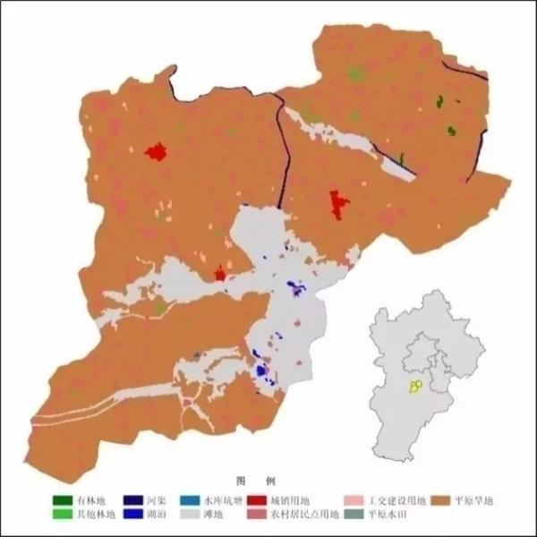 20世纪80年代末雄安新区三县土地利用
