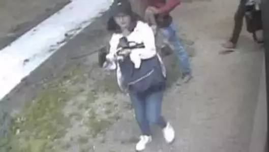 ▲章莹颖失踪前监控录像画面