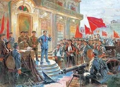▲反映南昌起义的油画。