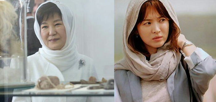 韩媒将朴槿惠与《太阳的后裔》女主进行对比