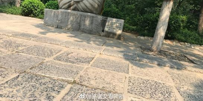 为拍照? 男子脚踩千佛山佛像一脸微笑