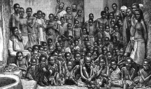 △图为苦难中的非裔奴隶
