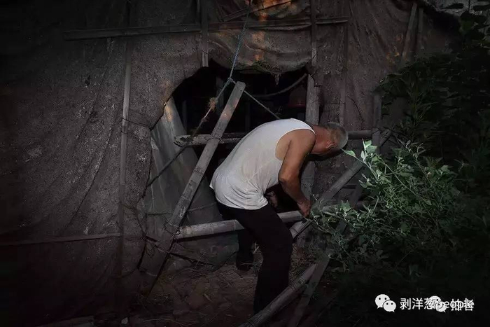 在附近种菜的大爷带领记者进去探访。据附近村民说，传销人员总是呆在这个大棚里，或者在一边的枣树林里。