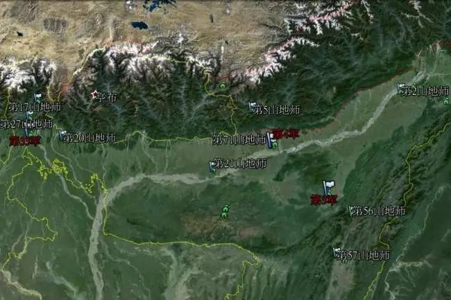 印军在中印边界的军力部署示意图（网络资料）