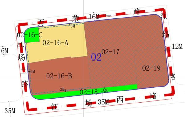 更改性质后的02-16-A地块。图表来自：上海市静安区规划和土地管理局网