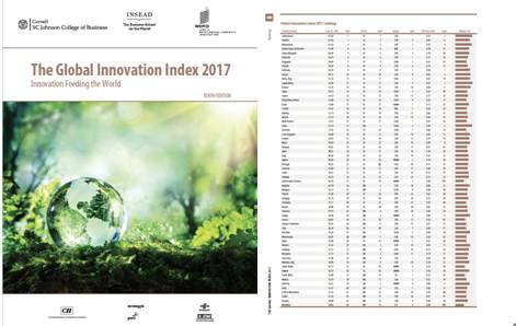  （数据来源：Cornell， INSEAD， WIPO）