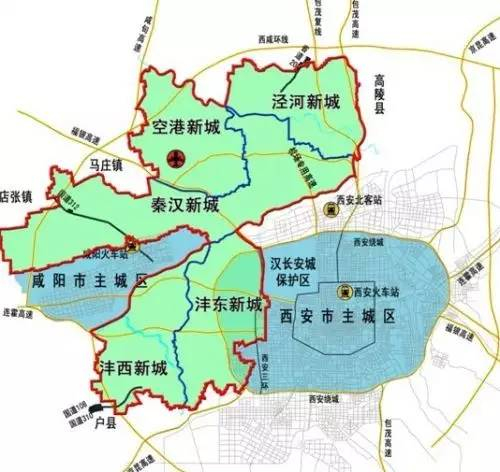 西咸新区位置图。来源|西咸新区官网