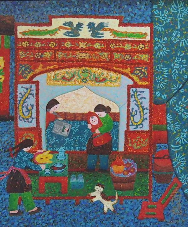 跨越40年历史的168幅金山农民画来到了中华艺术宫_手机新浪网