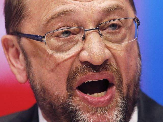 德国总理默克尔的主要竞争对手、社会民主党主席舒尔茨。（新华/美联）