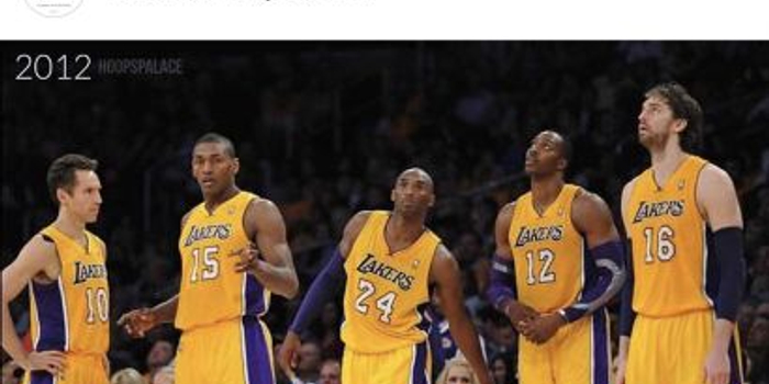慈世平晒2012年湖人首发五虎:这个阵容太疯狂