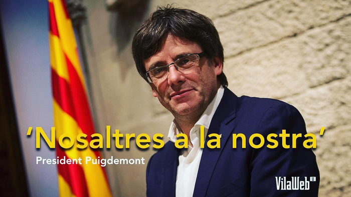 被拘捕的加泰罗尼亚自治区主席普伊格蒙特（Calles Puigdemont），支持者称其为“总统”（图自网站topsy.one）