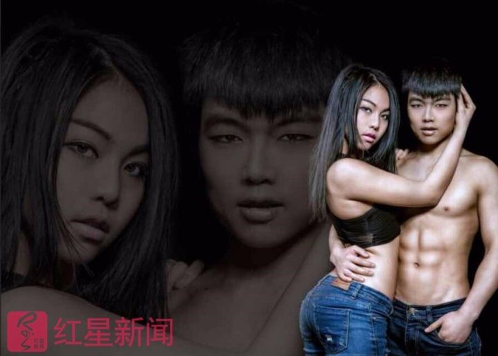 ▲孙健和同跳钢管舞的女友。受访者供图