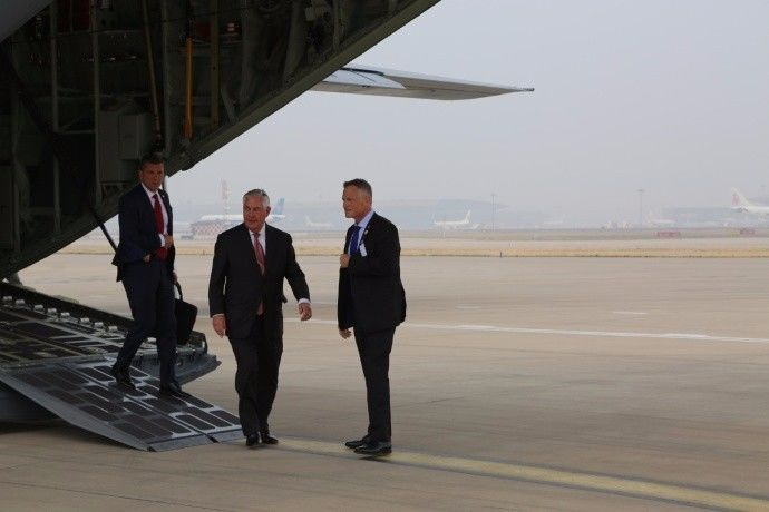 △&nbsp;蒂勒森抵达北京