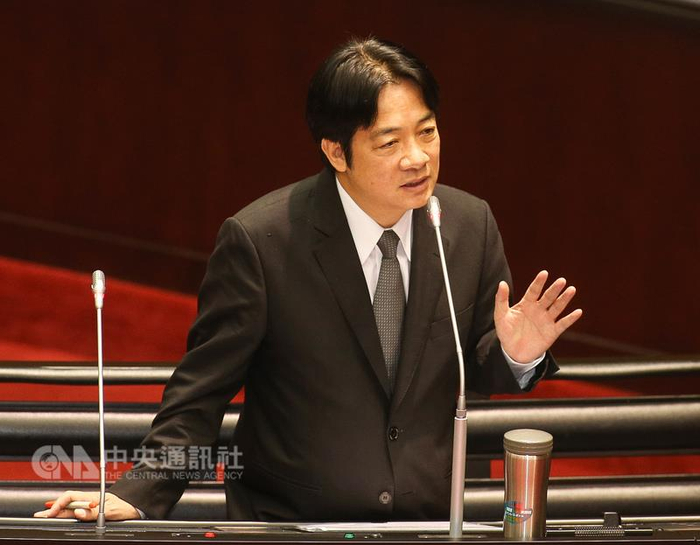 台当局“行政院长”赖清德称蔡政府不会宣布“台独”（图片来源：“中央社”）