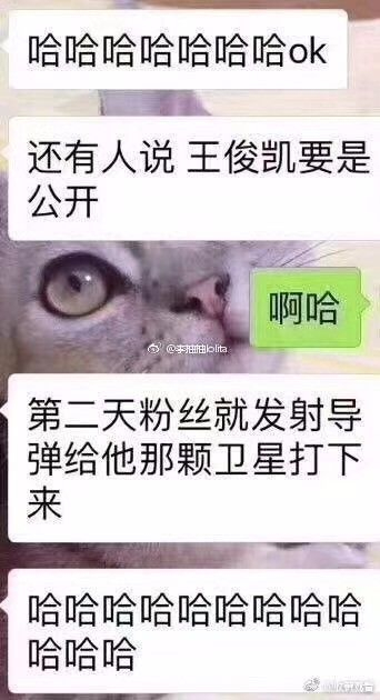 ▲网友调侃：“要是哪天王俊凯公布恋情，就把卫星打下来”。图据网络