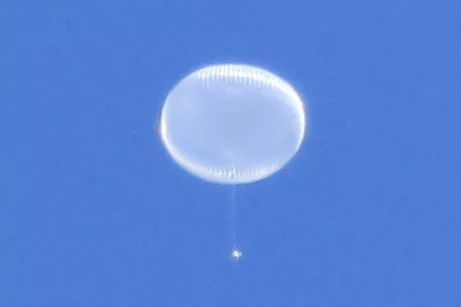 ▲从地面拍摄的气球平飞状态（中国科学院光电研究院）