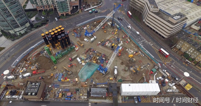 “伦敦ONE”项目工地俯瞰图 拍摄于2017年4月 Mcgee Group供图