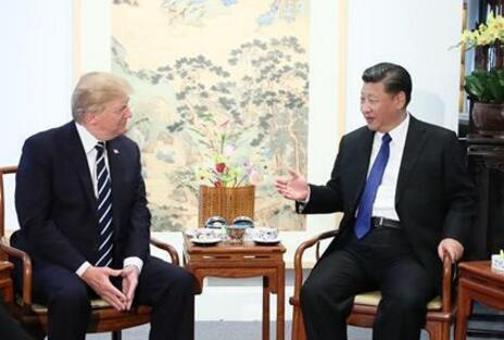 中国国家主席习近平与美国总统特朗普。（来源：新华网）